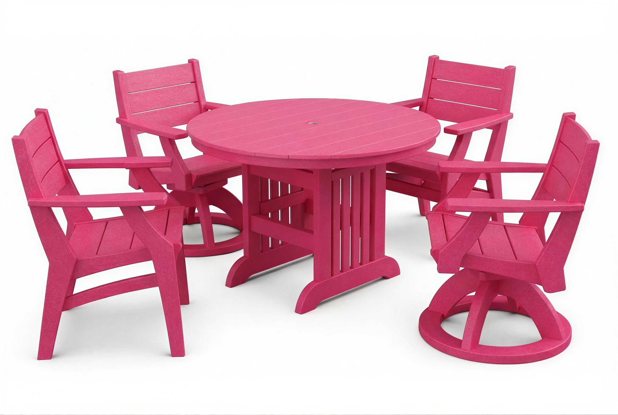 Round Mission Table & Chairs Set