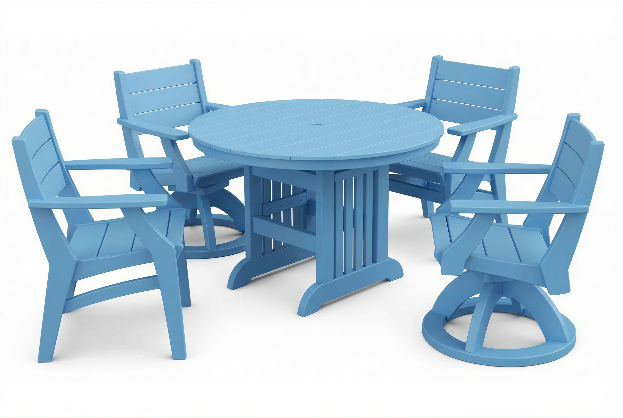 Round Mission Table & Chairs Set