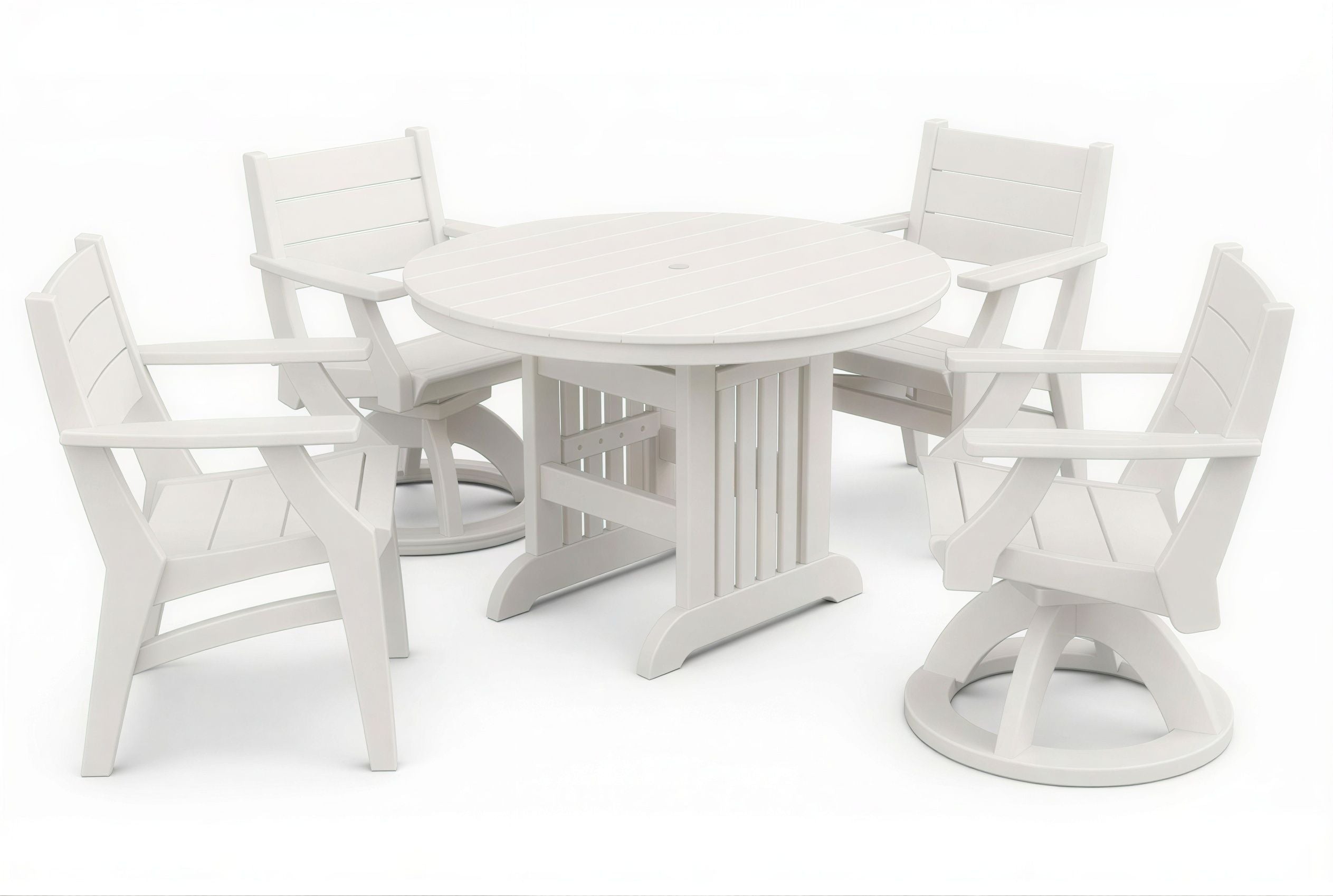 Round Mission Table & Chairs Set