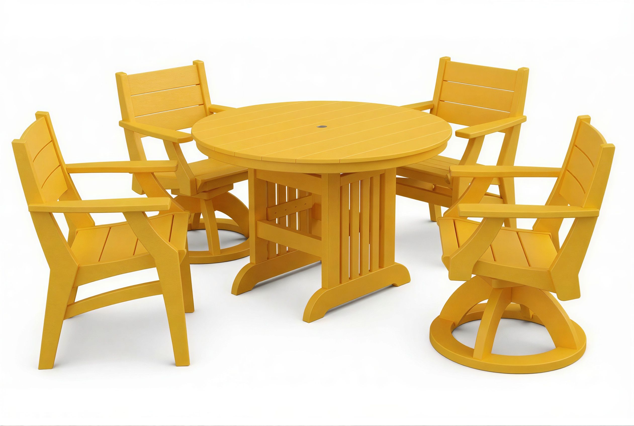 Round Mission Table & Chairs Set